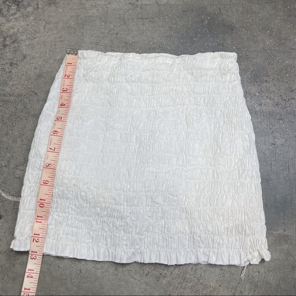 MISTRESS ROCKS White Ruched Mini Skirt Small - Picture 4 of 6